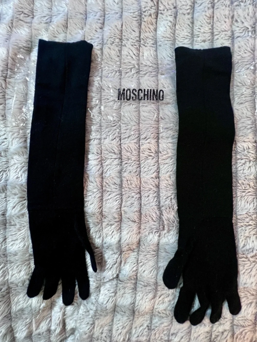 Authentic Moschino Extra-Long Black Gloves — One-of-a-Kind!!!